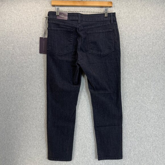 NYDJ Dark Wash Blue Clarissa Ankle Slim Leg Denim Jeans Lift Tuck Size 10 Petite - Picture 6 of 16